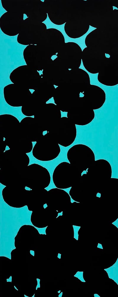 Wallflowers (black On Aqua)