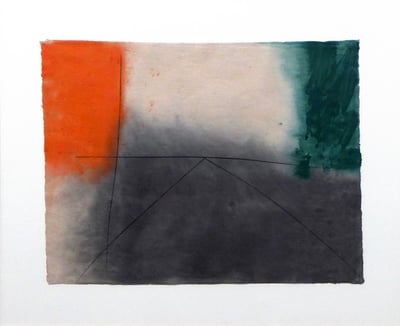 Untitled (Orange, Green, and Shaded Form)