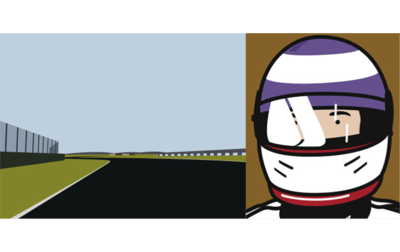 Imagine you are driving (fast)/Olivier w/helmet