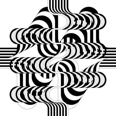 Larga marcha, 4 bifurcaciones, 7 (black and white)