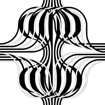 Larga Marcha, 4 Bifurcaciones, 9 (black And White)