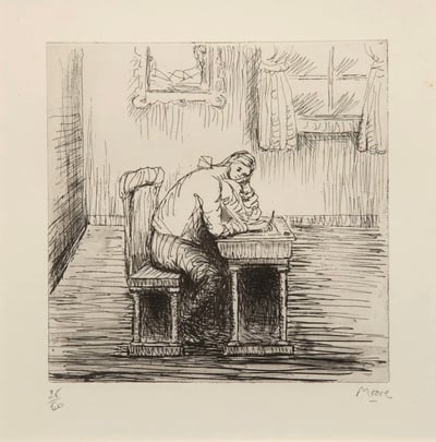 Girl Doing Homework II