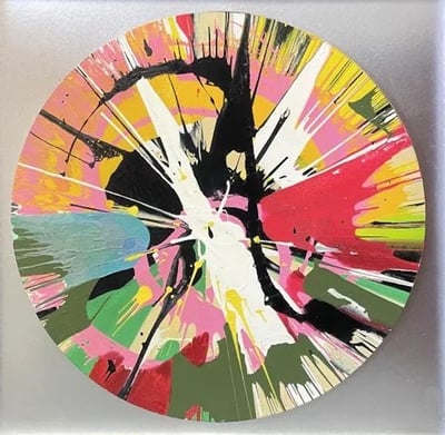 Circle Spin Painting on Canvas