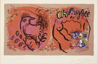 Jacket Cover for The Lithographs of Chagall, volume I