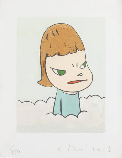 Yoshitomo Nara – In the Cloud, 2003 – Lithographie