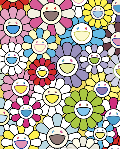 A Little Flower Painting: Yellow, White, and Purple Flowers