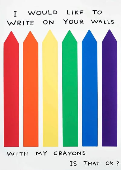 Untitled (I Would Like To Write On Your Wall With My Crayons Is That OK?)