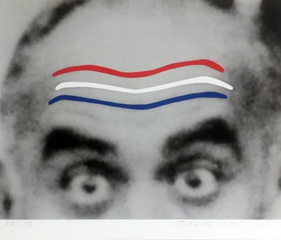 Raised Eyebrows/Furrowed Foreheads (Red, White and Blue) from the Artist for Obama Portfolio