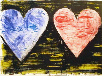 Two Hearts At Sunset