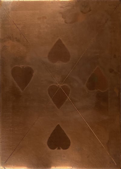 Playing Cards (Five of Hearts Plate)