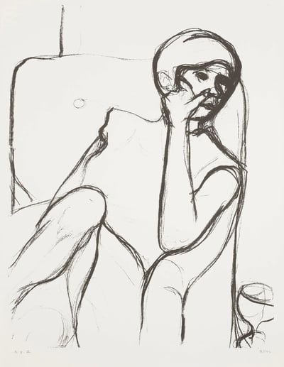 Seated Woman in Arm Chair