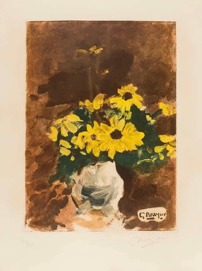 Vase De Fleurs Jaunes