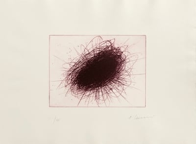 Arnulf Rainer – Kosmos II (violett), 2003 – Pointe sèche