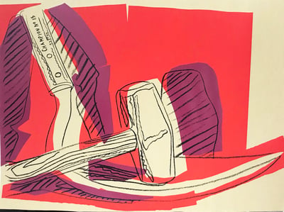 Andy Warhol – Hammer & Sickle (069B UT.005) (TP), 1977 – Screen-print