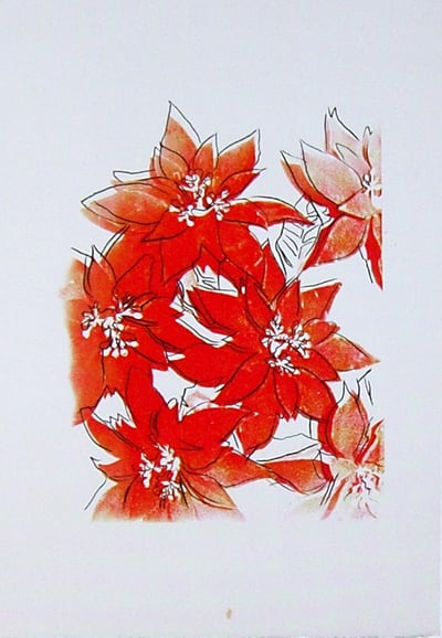 Andy Warhol – Poinsettias (UP 39.09) (TP), 1983 – Mixed Media