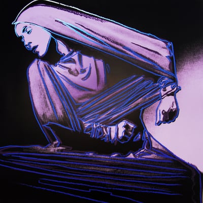 Andy Warhol – Martha Graham: Lamentation (PT144B UT.010) (TP), 1986 – Mixed Media
