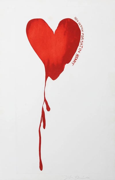 Red Design for Satin Heart