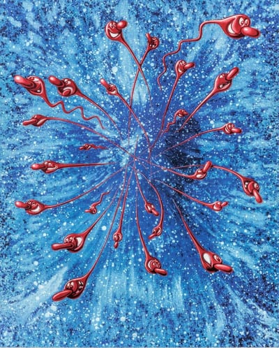 In the beginning (red gloss & glitter edition)