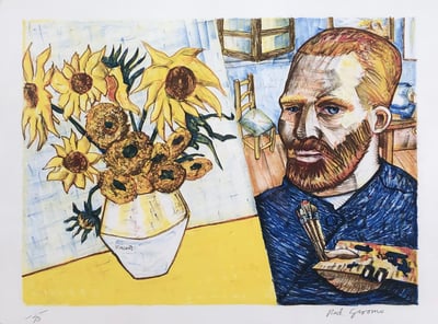 Van Gogh with Sunflowers