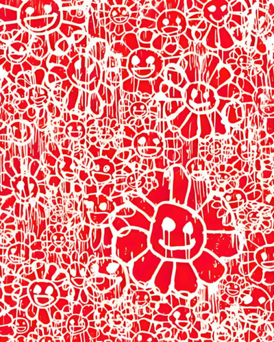 Madsaki Flowers B Red