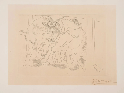 Taureau Et Cheval