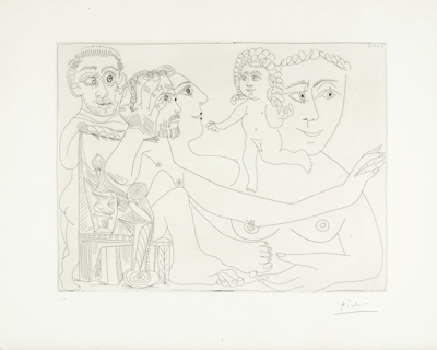 Groupe Avec Homme Dans Un Fauteuil À Boules, Pl. 21 (from Serie 347)