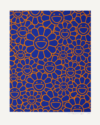 August Joy Silkscreen (Orange Blue Flowers)