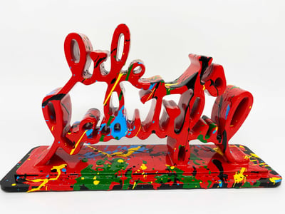 Life Is Beautiful (Dipped Red Splash)