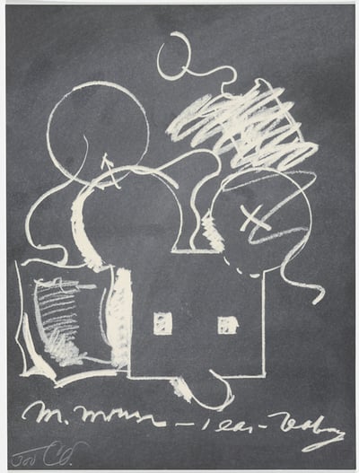 M.Mouse (with) 1 Ear (equals) Tea Bag Blackboard Version