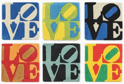 Collection of 6 Hand-Woven Love Tapestries