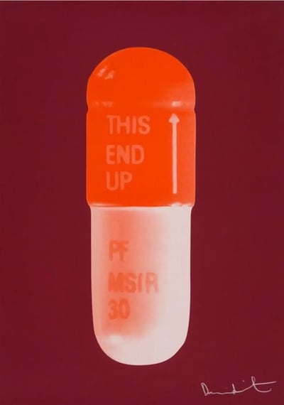 Damien Hirst – The Cure (Sienna Red/Tangerine/Light Tangerine), 2014 – Sérigraphie (Screen-print)