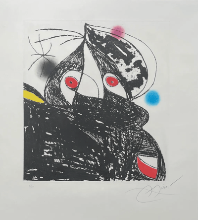 Joan Miró – Personnage Romantique, 1975 – Etching and Aquatint