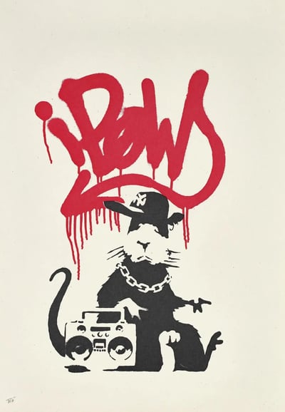 Banksy – Gangsta Rat (Unsigned), 2004 – Screen-print