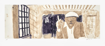 David Hockney – Self Portrait in My Living Room, 2021 – Inkjetdruck