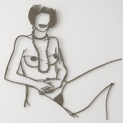Monica with Necklace, Hands Folded