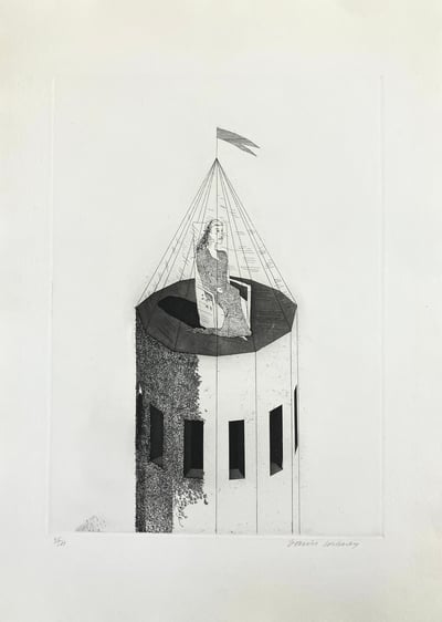 David Hockney – The Princess in her Tour, 1969 – Ets