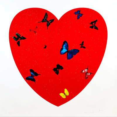 Damien Hirst – All You Need Is Love Love Love, 2010 – Siebdruck