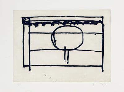 Joan Hernandez Pijuan – Recorrido para un espacio I, 1989 – Gravure à l'eau-forte