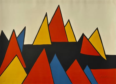 Alexander Calder – Horizontal Pyramides, 1974 – Lithografie