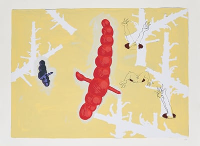 Jorg Immendorf – Lästerzungen, 2001 – Screen-print