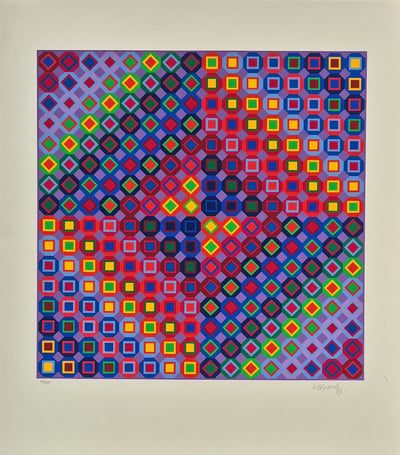 Victor Vasarely – Folkokta From The Album Diam, 1988 – Serigraph