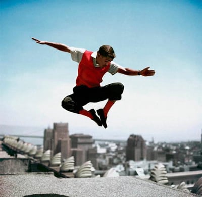 Sammy Davis Jr In Mid-air