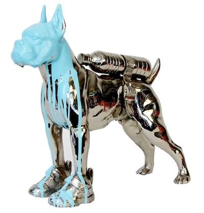 Cloned Bronze Bulldog With Bottle Water