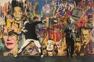 Banksy Thrower And Einstein