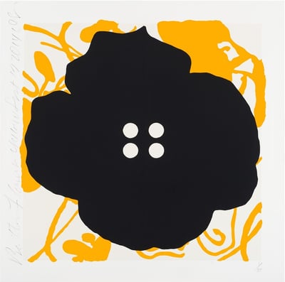 Button flower yellow, Sept 17, 2014