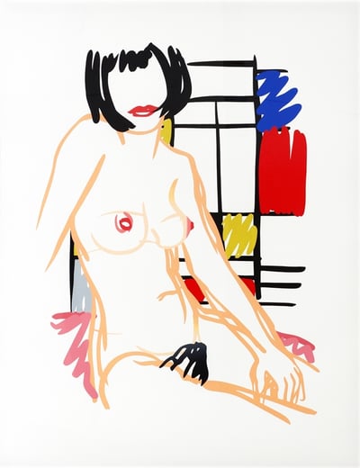 Monica Sitting With Mondrian
