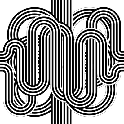 Larga marcha, 4 bifurcaciones, 8 (black and white)