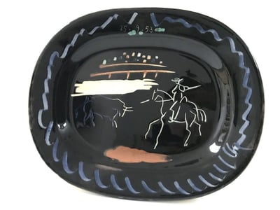 Corrida sur fond noir