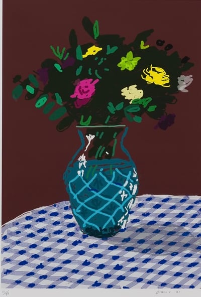 21st March 2021, Purple And Yellow Flowers In A Vase