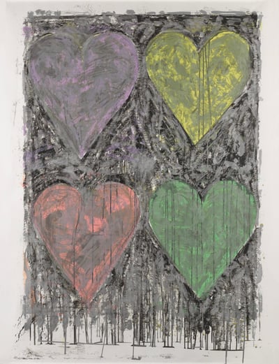 Four Hearts in Silver